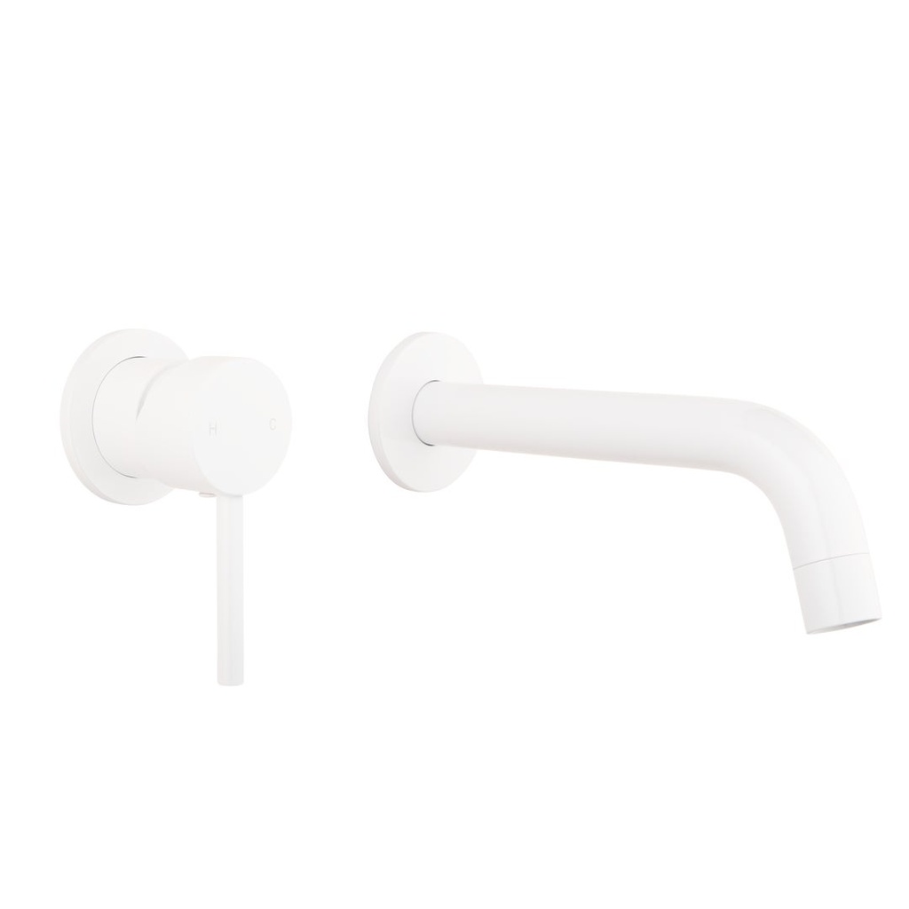 [14278-LF] Elysian Minimal Mixer & Spout Set - White