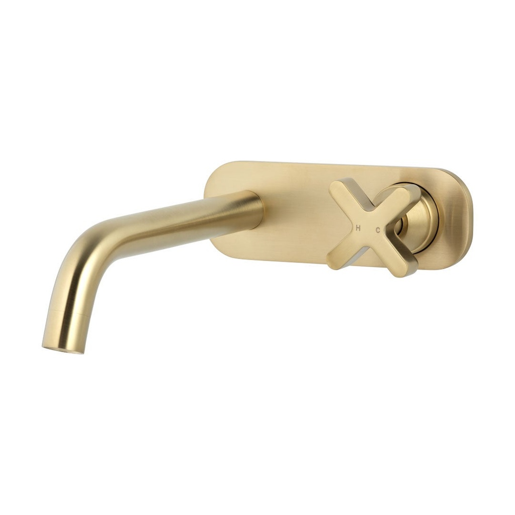 [14293-LF] Cross Progressive Wall Mounted Set - Brushed Brass