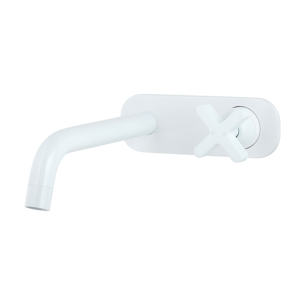 [14299] Cross Progressive Wall Mounted Set - White