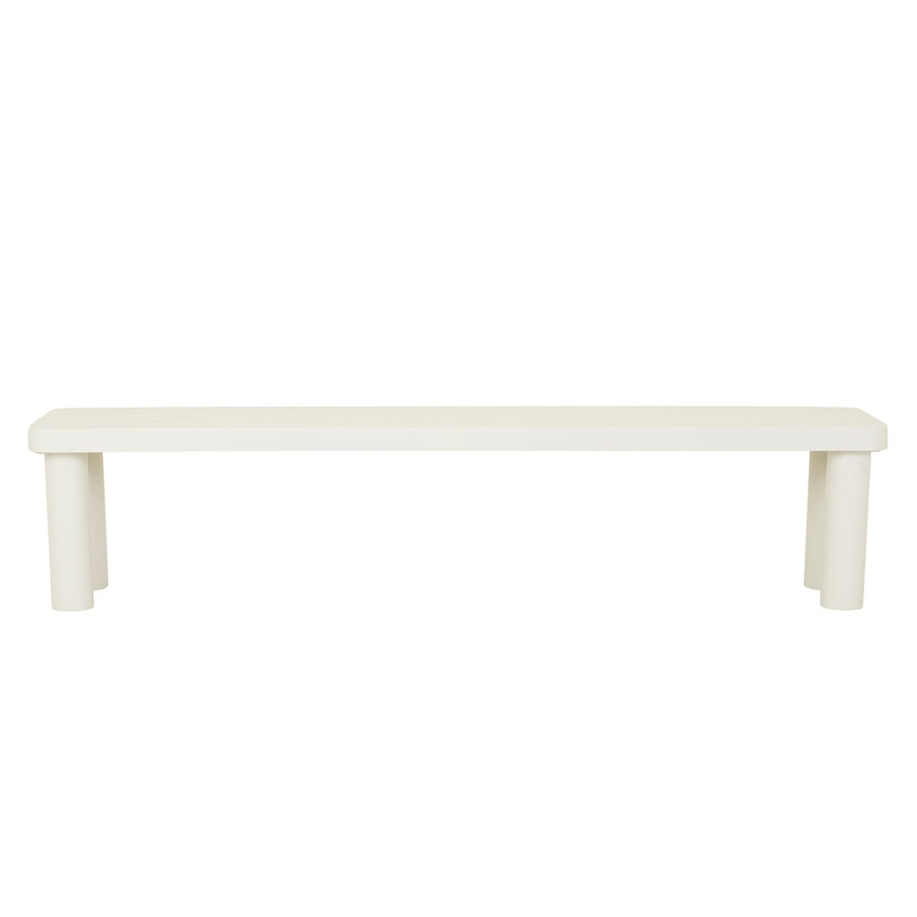 [FRANKIE-OUTDOOR-BENCHSEAT-ALUMINIUM-WHITE-BEN-FRANK-OUT] Frankie Outdoor Bench Seat - Aluminium White