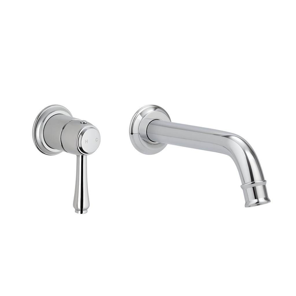 [14327-LF] Kingsley Minimal Mixer & Spout Set- Chrome