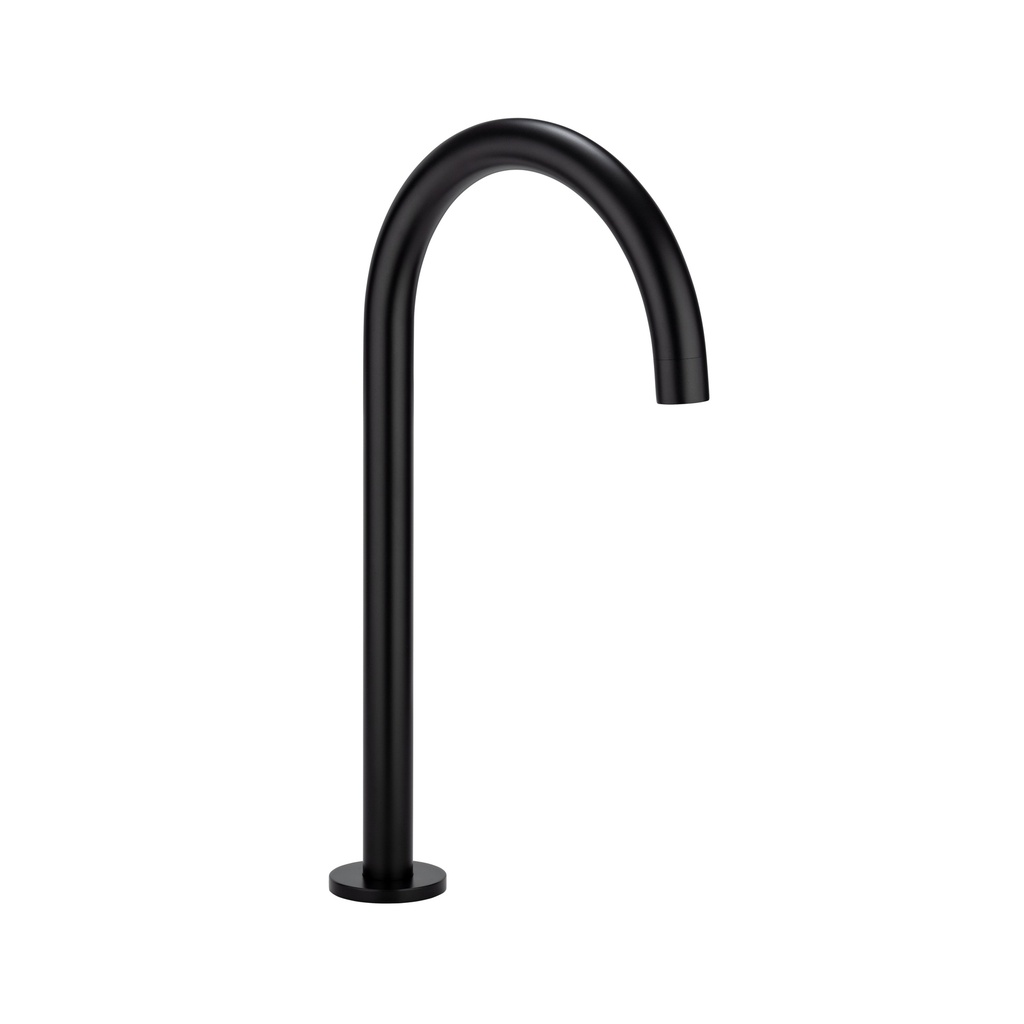 [14423LF] Gooseneck Bench Mounted Swivel Spout - Matte Black