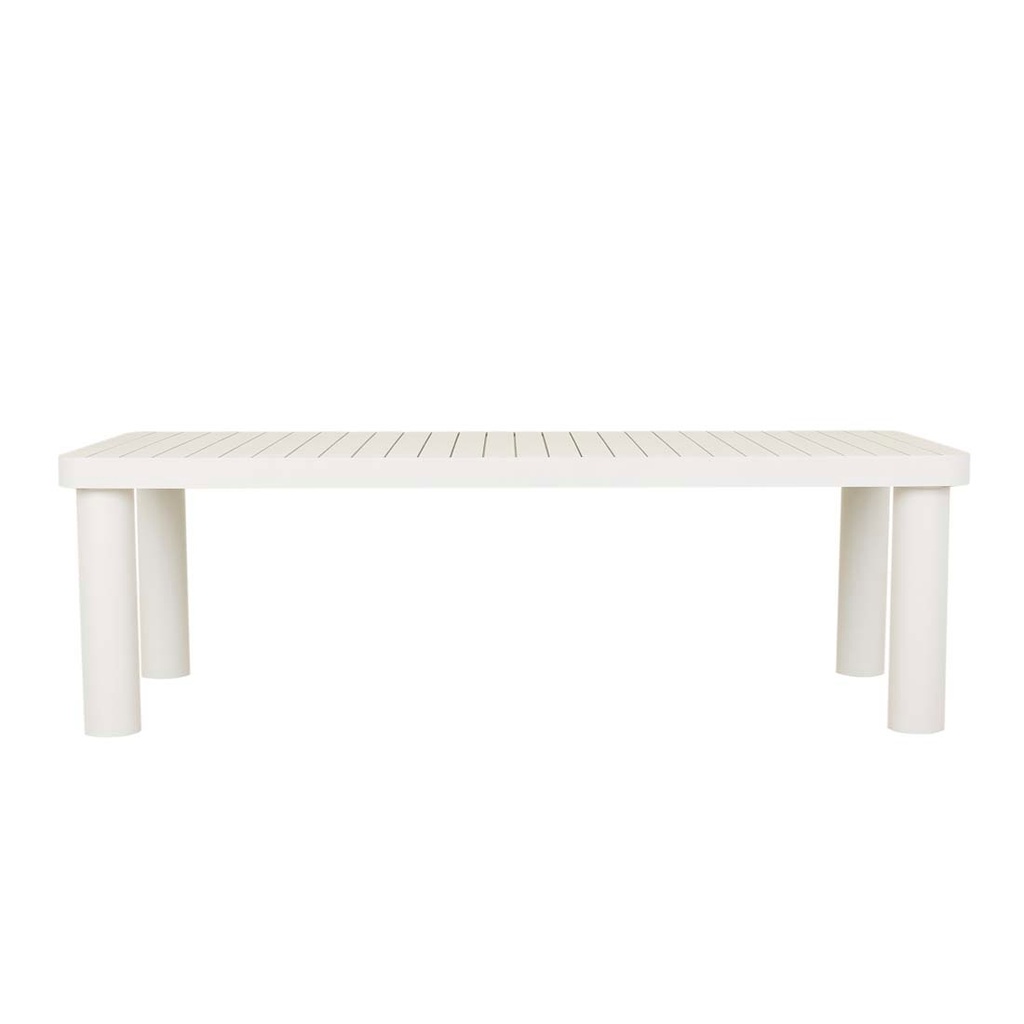 [FRANKIE-OUTDOOR-DINING-TABLE-ALUMINIUM-WHITE-DT-FRANK-OUT-X] Frankie Outdoor Dining Table - Aluminium White