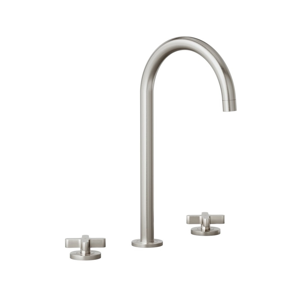 [14443-LF] Cross Assembly Bench Mounted Set - Brushed Nickel LF