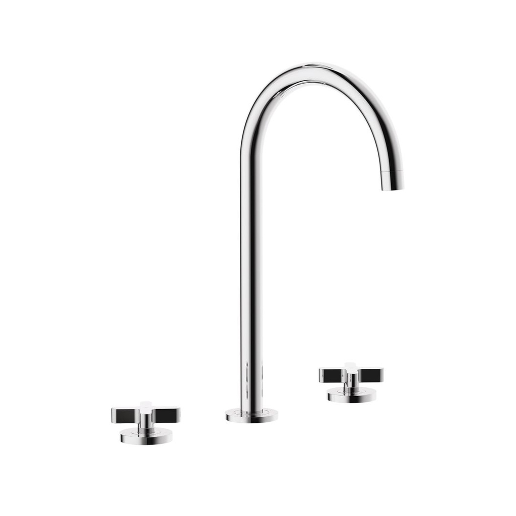 [14445-LF] Cross Assembly Bench Mounted Set - Chrome