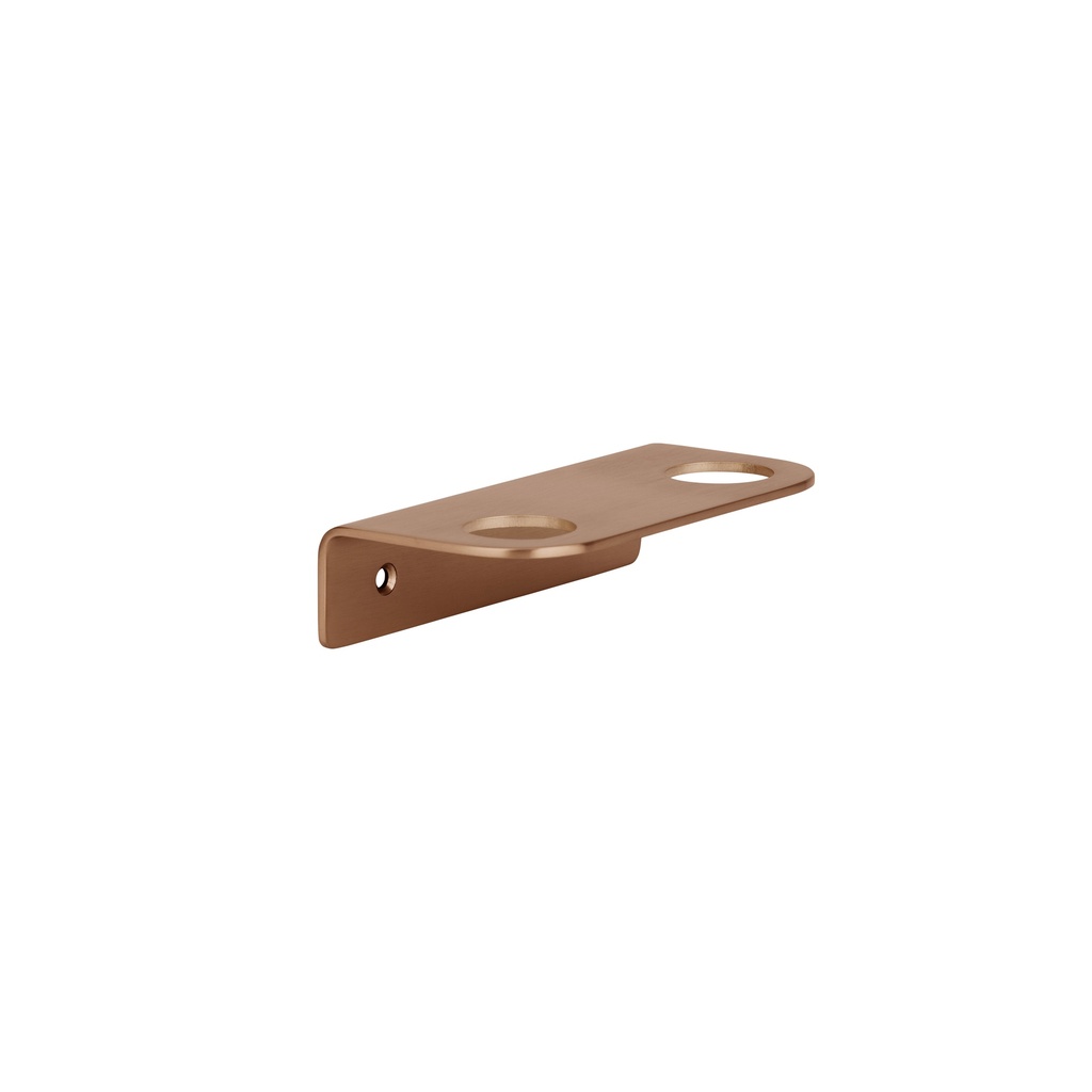 [14471] Lira Soap Bottle Holder - Double - Brushed Copper