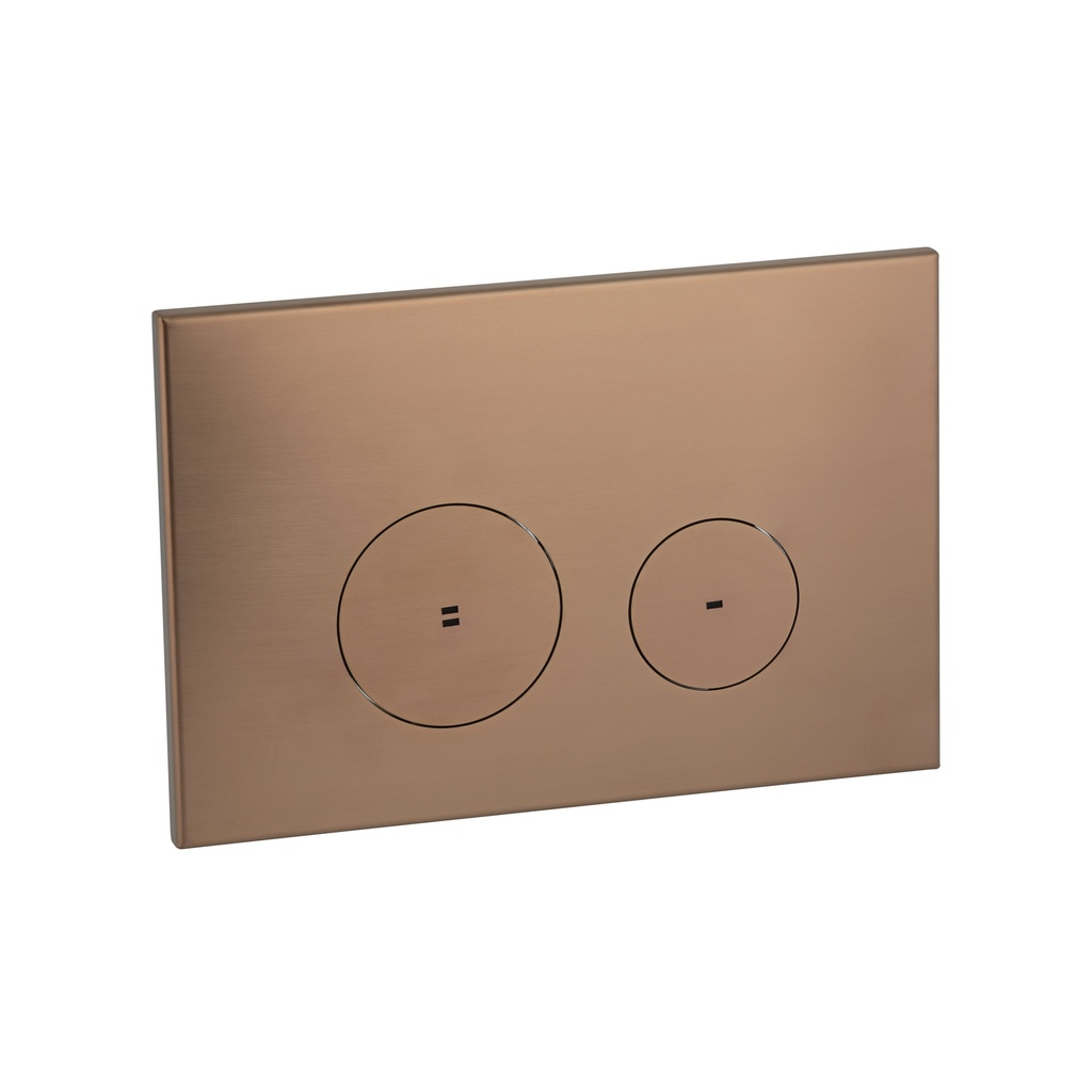 [14490] Zaaha Toilet Button & In-Wall Cistern - Brushed Copper