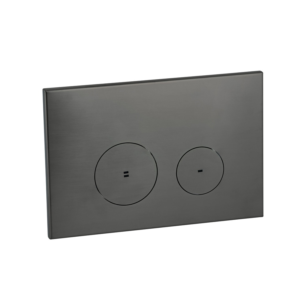 [14491] Zaaha Toilet Button &amp;amp; In-Wall Cistern - Brushed Gunmetal