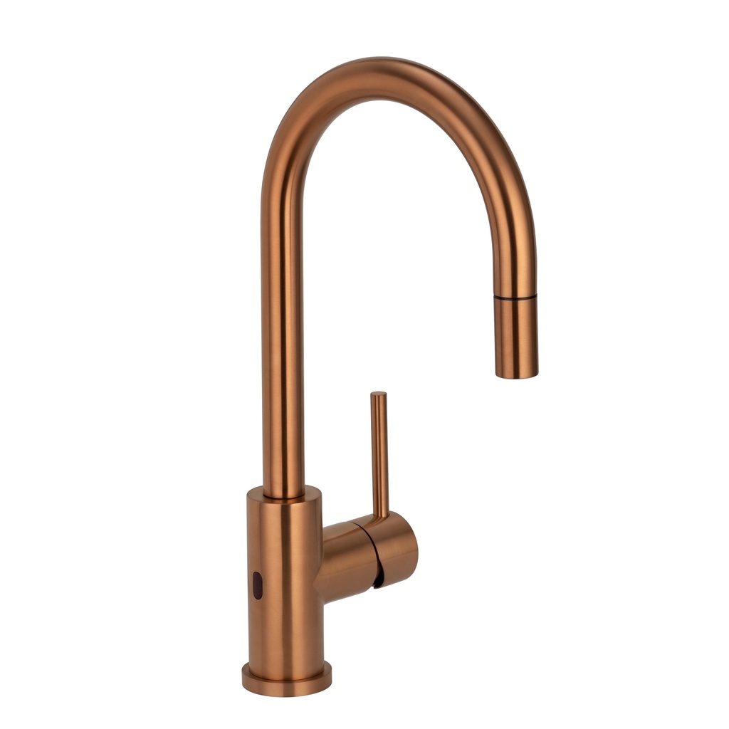 [14615] Elysian Sensor Commercial Pull-Out Kitchen Mixer - Brushed Copper