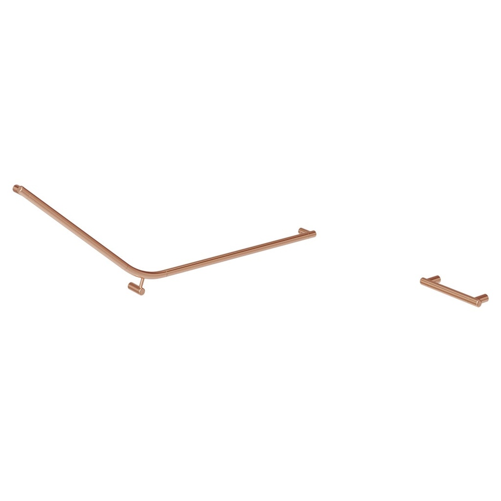 [14749] (D)Aliro Accessible 140° Grab Rail Set - Brushed Copper
