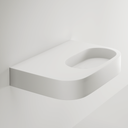 Aliro Accessible Wall-Hung Basin - Left Shelf - Gloss White