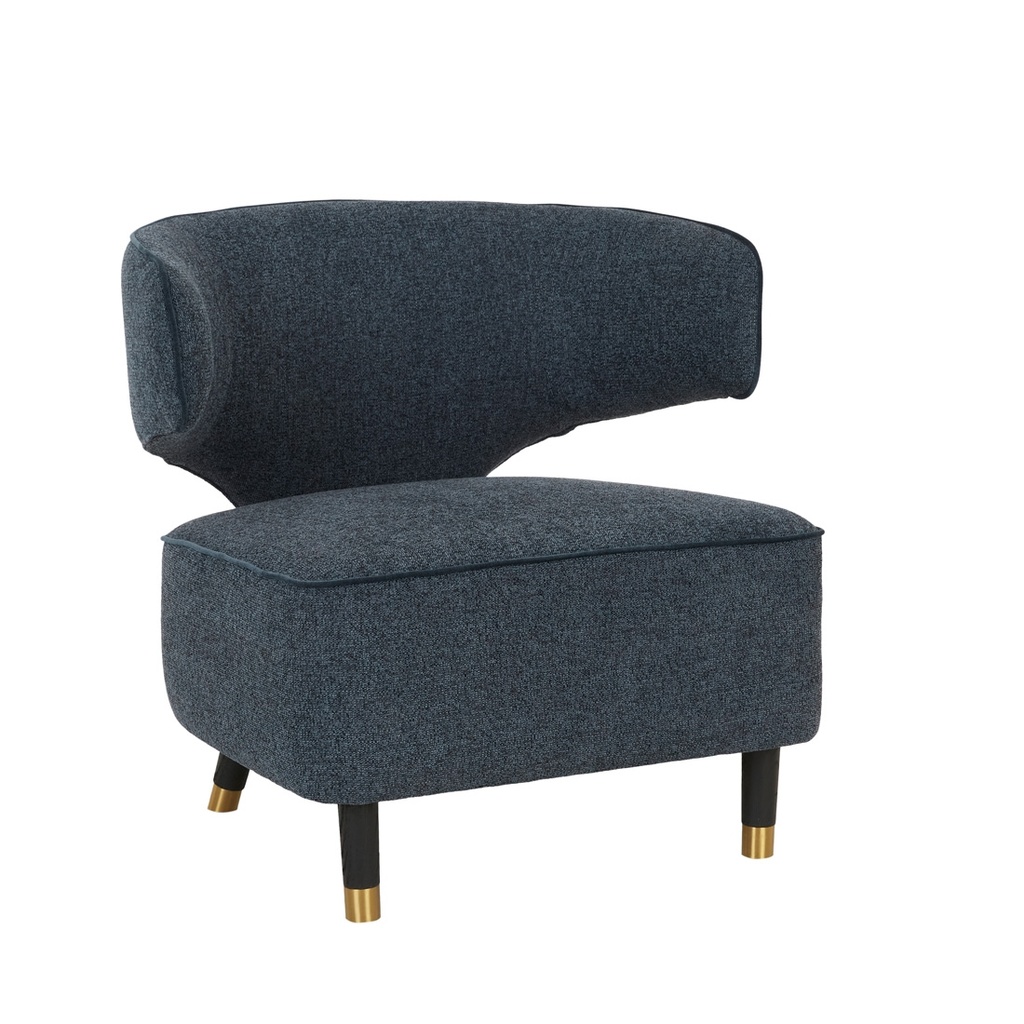 Sabine Occasional Chair - Blueberry Speckle - Black Metal