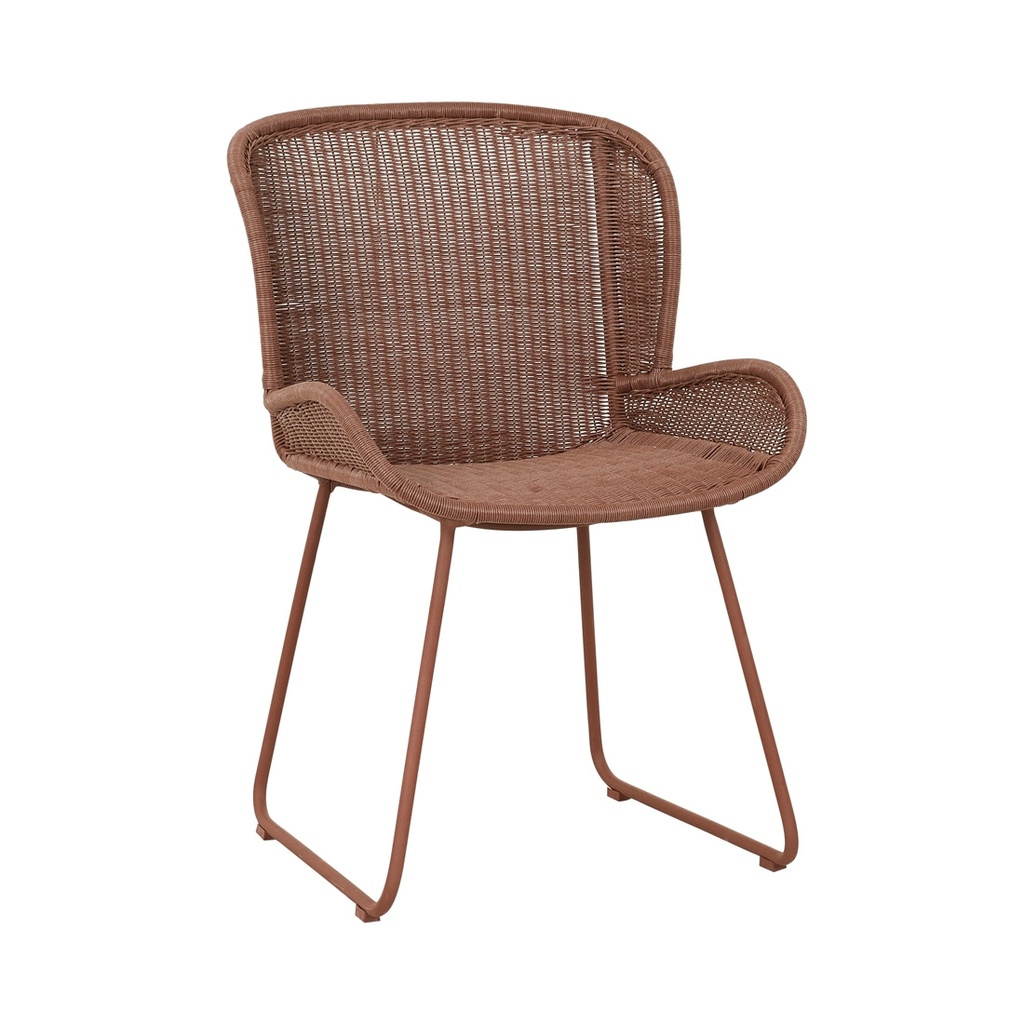 [GRANADA-BUTTERFLY-CLOSED-WEAVE-ALU-CHAIR-BRIQUE-CH-GRAN-BUT-CL-ALU] Granada Butterfly Closed Weave Alu Chair - Brique
