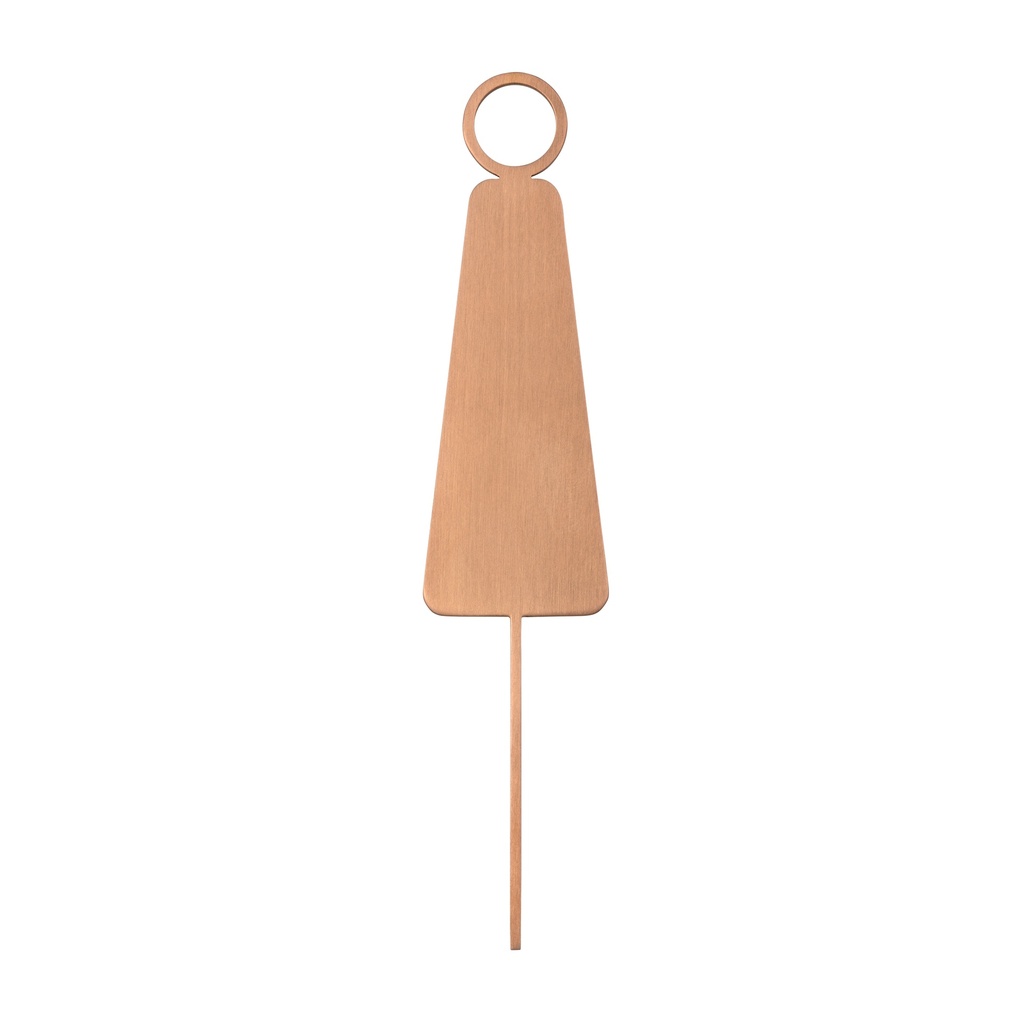 [14996] Female Restroom Sign - 140mm - Brushed Copper