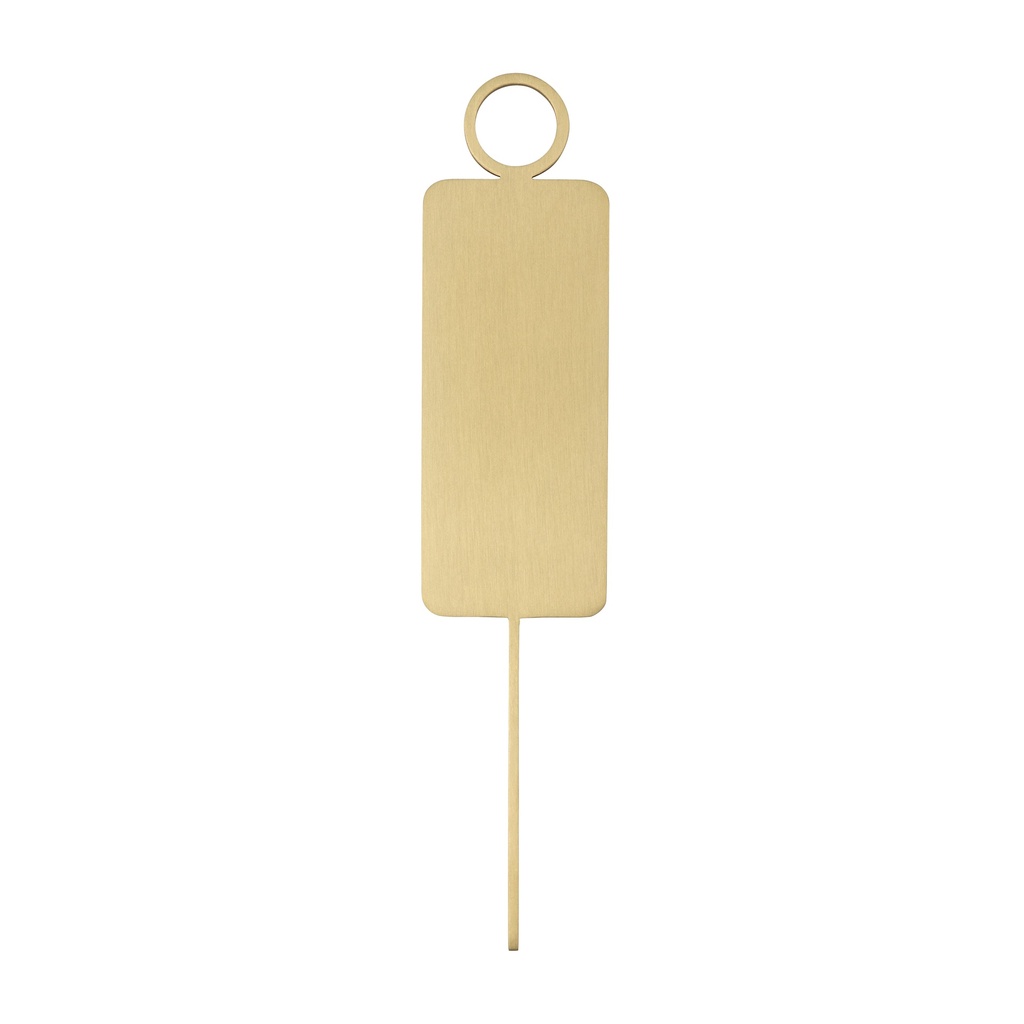 [15000] Male Restroom Sign - 140mm - Brushed Brass