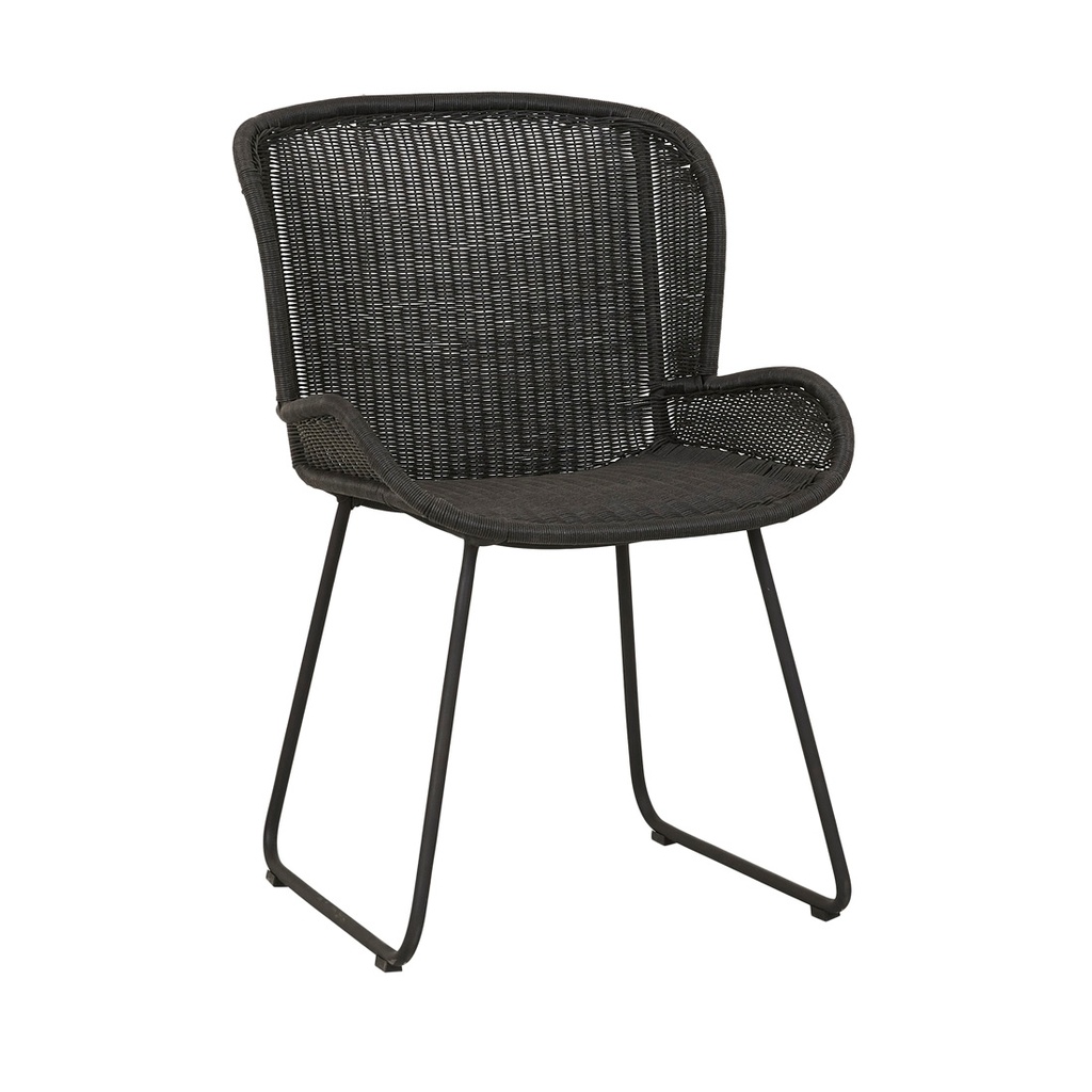 [GRANADA-BUTTERFLY-CLOSED-WEAVE-ALU-CHAIR-LICORICE-CH-GRAN-BUT-CL-ALU] Granada Butterfly Closed Weave Alu Chair - Licorice