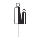 Parent Restroom Sign - 140mm - Matte Black