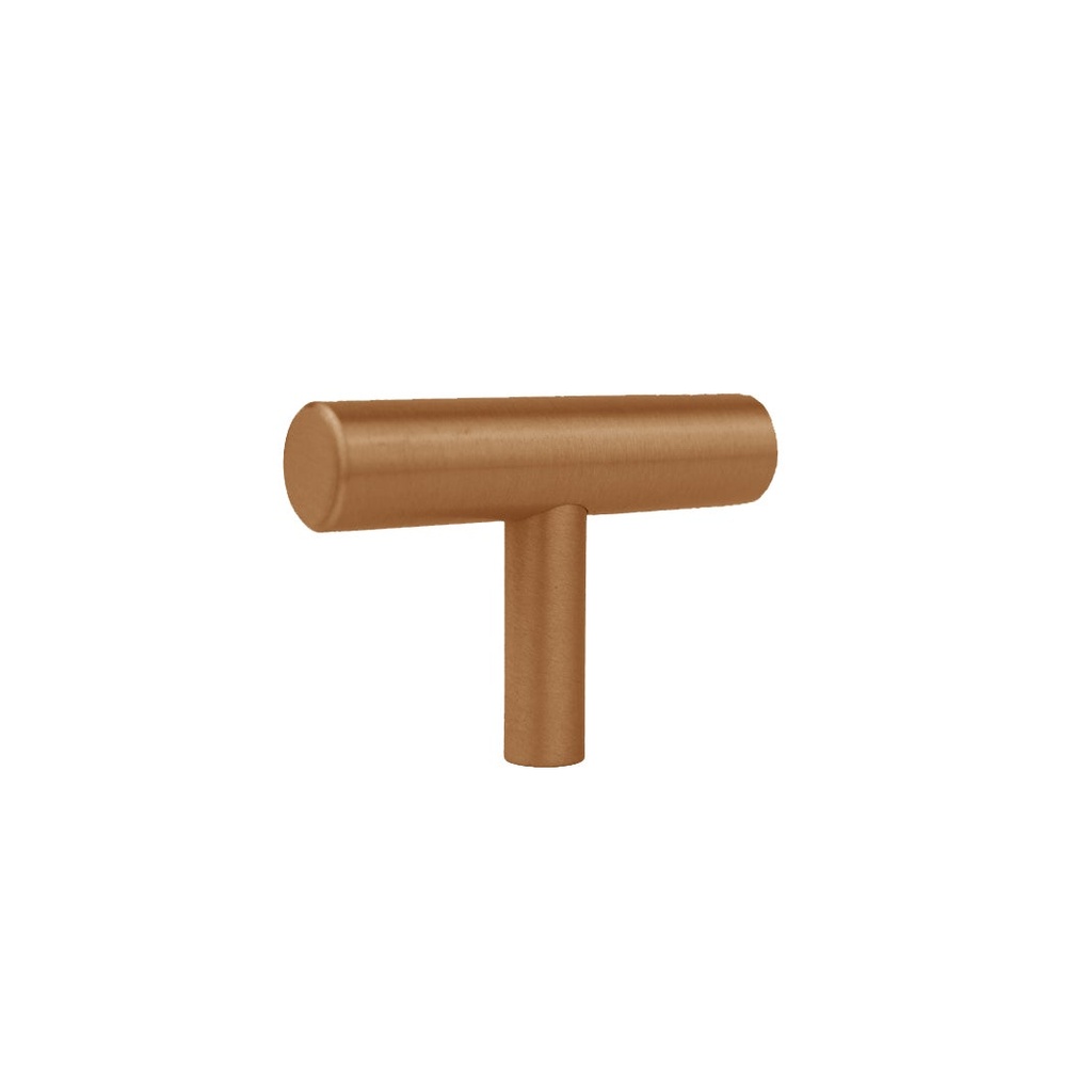 [15017] Tezra Cabinetry T Pull – Brushed Copper