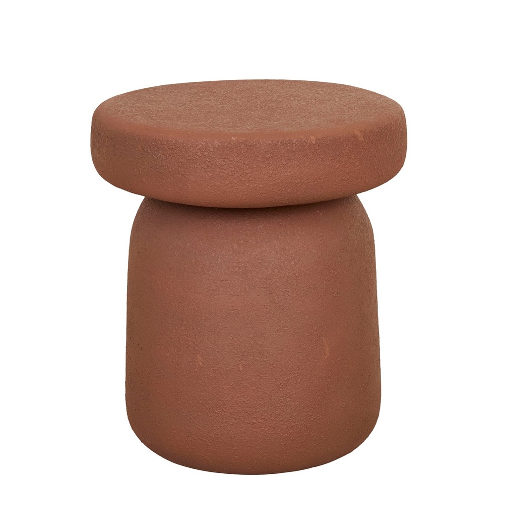 [GRANADA-BUTTON-SIDE-TABLE-BRIQUE-LTO-GRAN-BUT] Granada Button Side Table - Brique