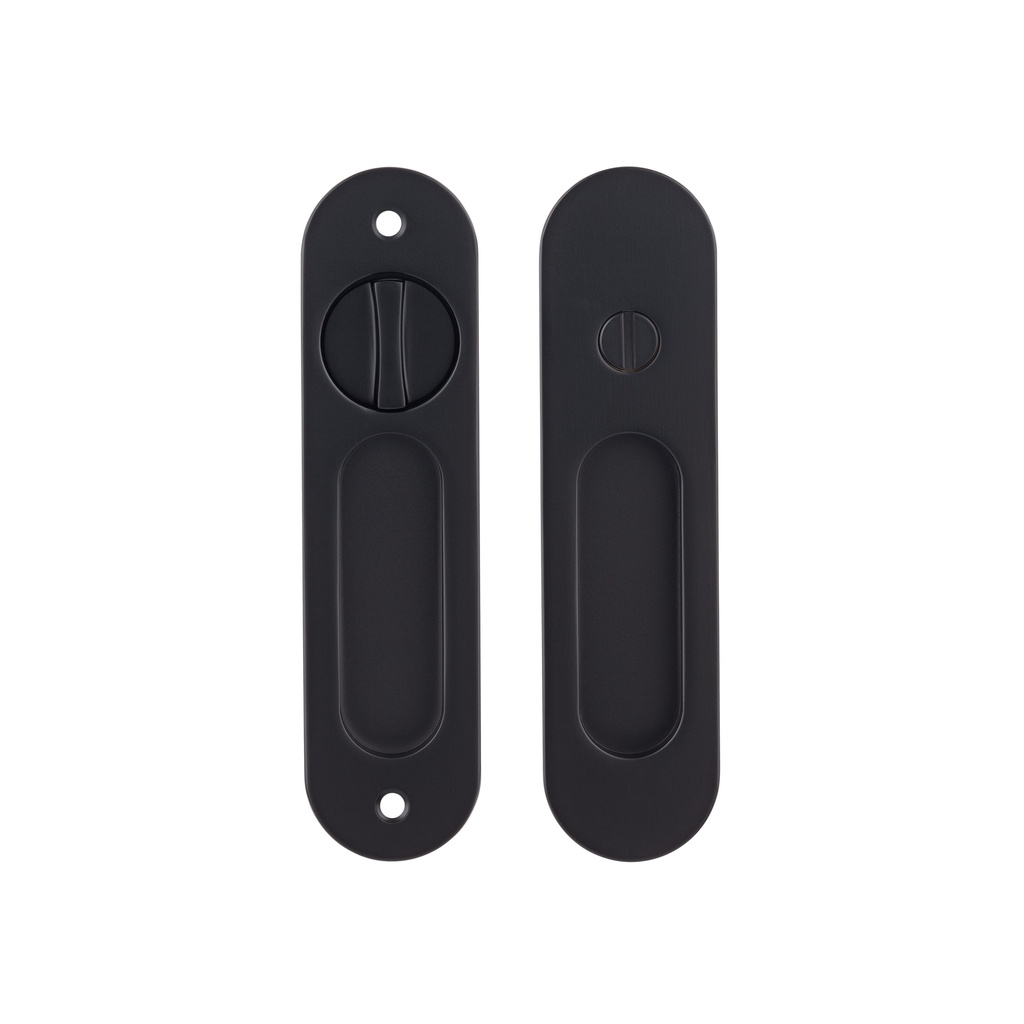 [15277] Leroy Sliding Door Privacy Set - Matte Black