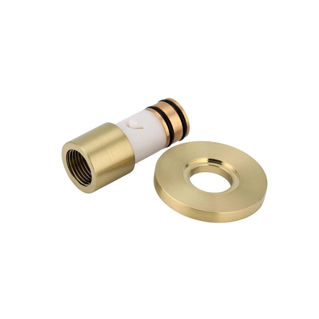 [15606LF] Swivel Bench Mounted Spout - Female Adapter - Brushed Brass
