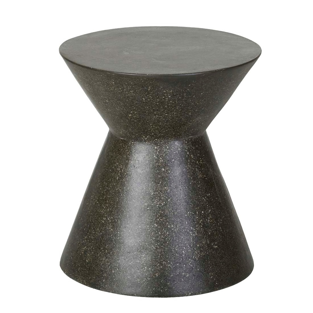 [GRANADA-HOURGLASS-SIDE-TABLE-BLACK-FLECK-LTO-GRAN-HGL] Granada Hourglass Side Table - Black Fleck