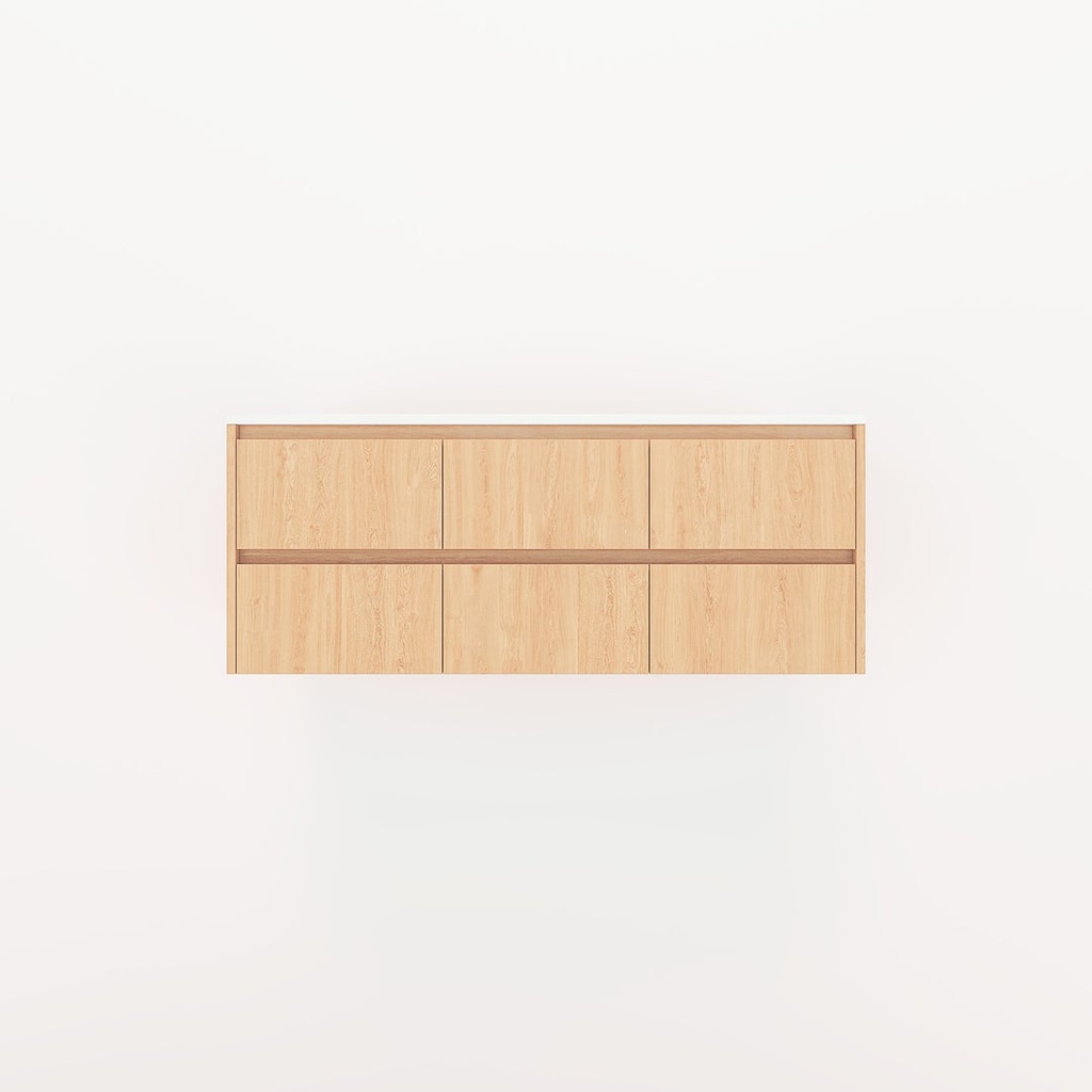 [15721] Addison 6-Drawer 1278mm - Pure Oak