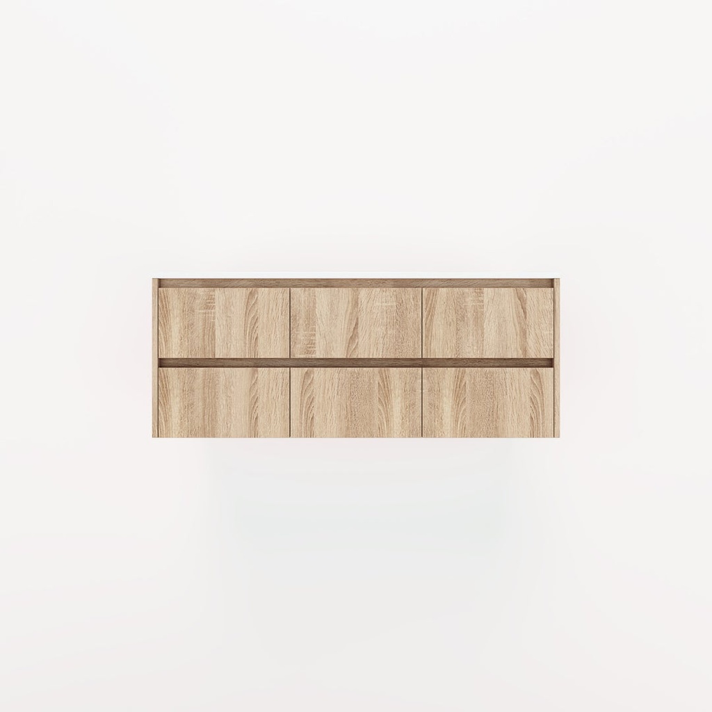 [15722] Addison 6-Drawer 1278mm - White Ash Oak