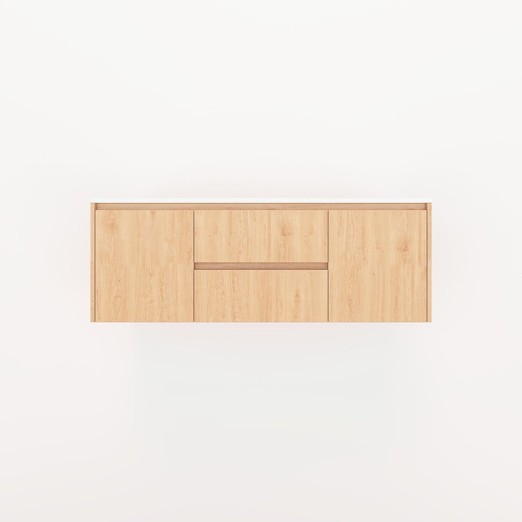 [15729-0] Archer - Double Vanity 1428mm - Pure Oak