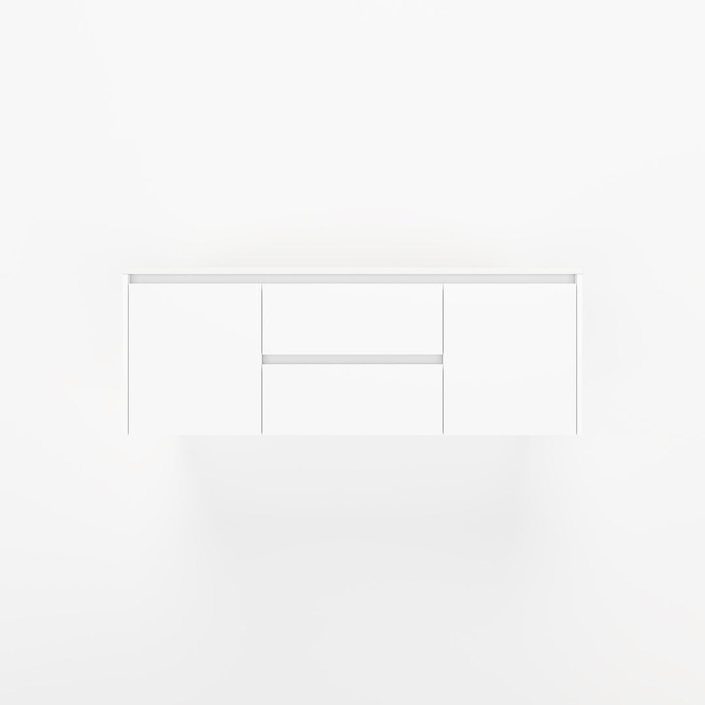 [15731] Archer 2-Door with Centre Drawers 1428mm - White