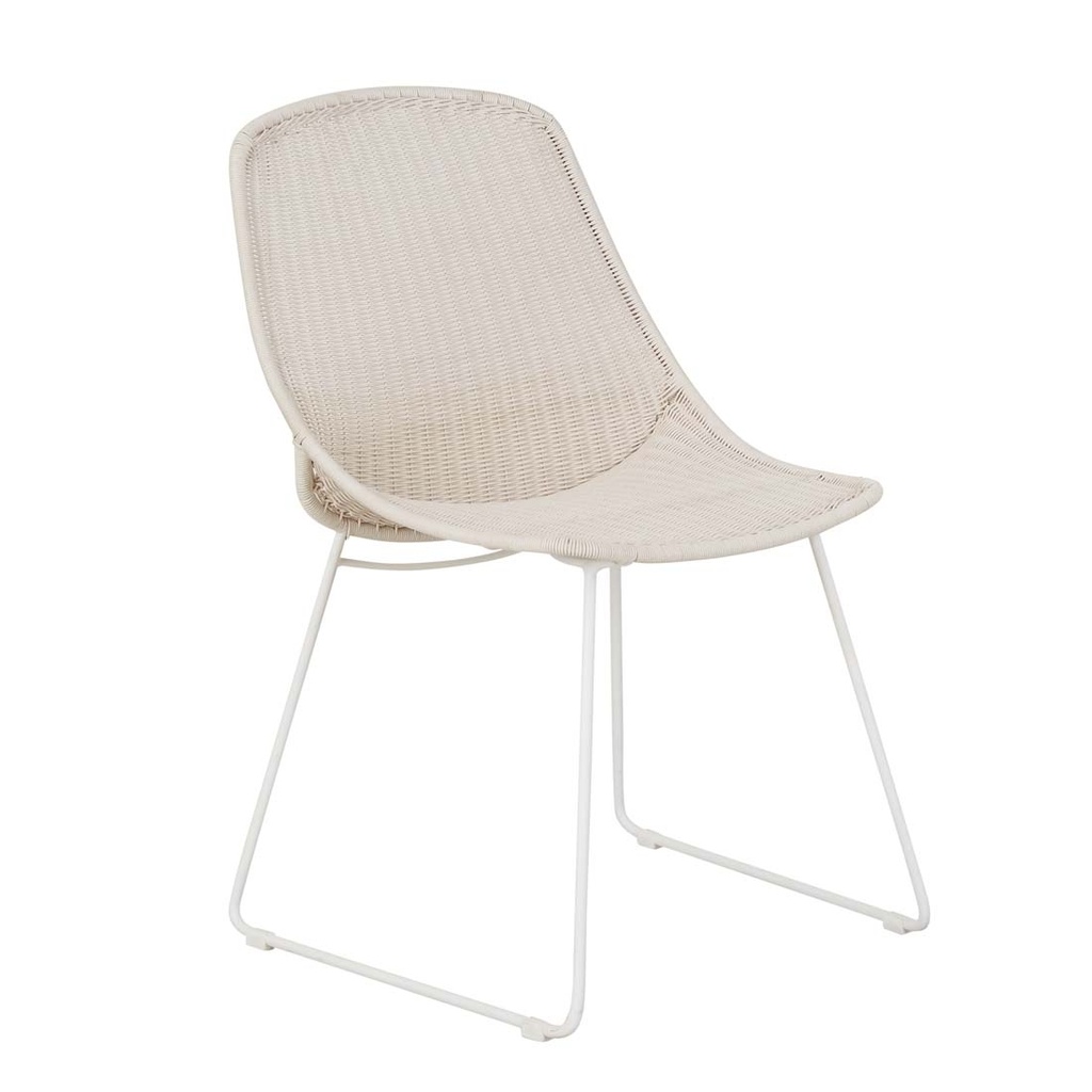 [GRANADA-SCOOP-CLOSED-WEAVE-DINING-CHAIR-CHALK-WHITE-CH-GRAN-SCO-CL-WHITE] Granada Scoop Closed Weave Dining Chair - Chalk - White