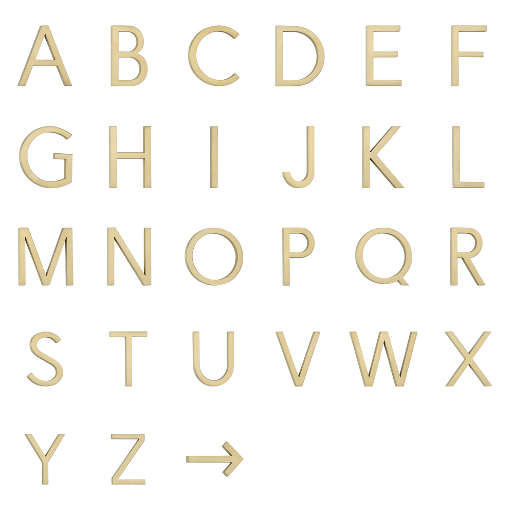 [15816] Lettering - Brushed Brass