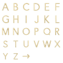 Lettering - Brushed Brass