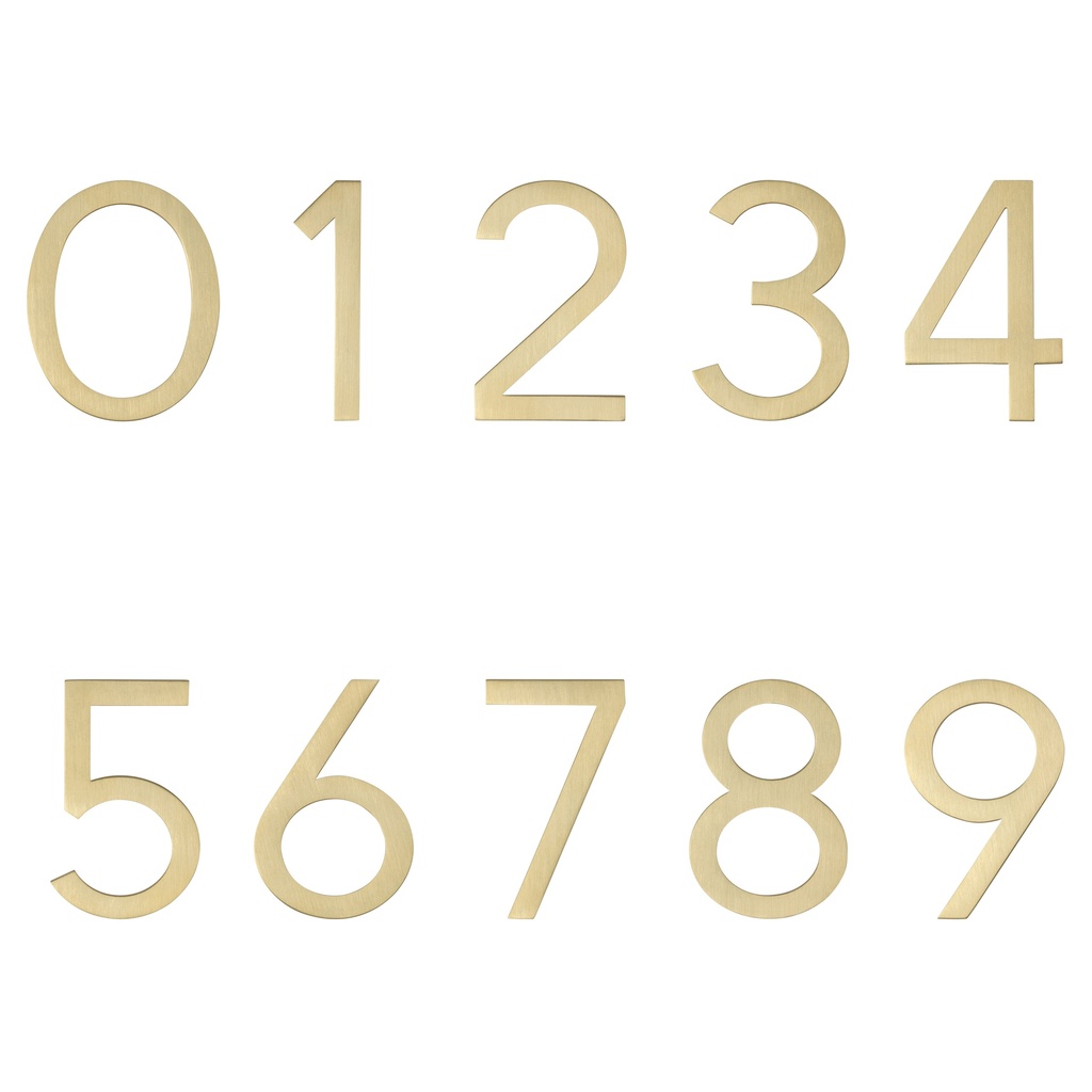 [15819] Numbering - Brushed Brass