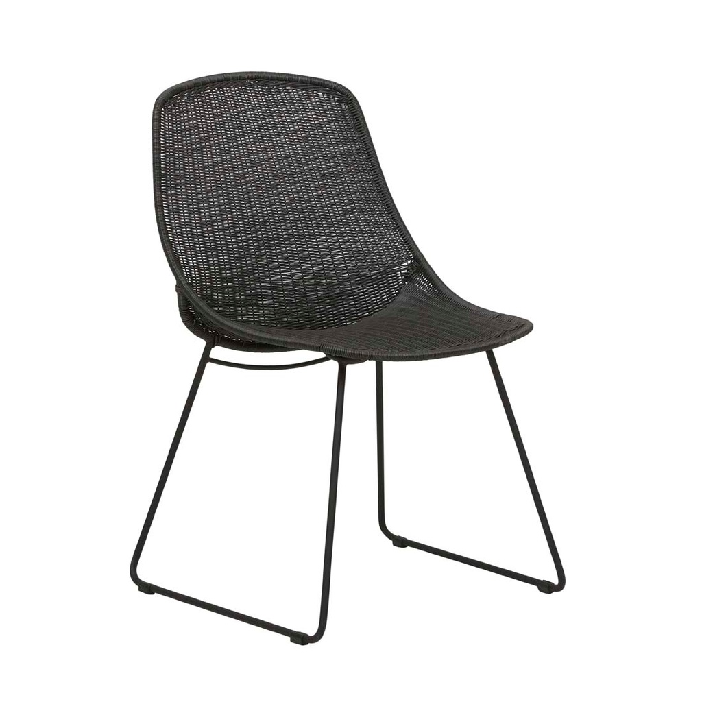 [GRANADA-SCOOP-CLOSED-WEAVE-DINING-CHAIR-LICORICE-LICORICE-CH-GRAN-SCO-CL-LICORICE] Granada Scoop Closed Weave Dining Chair - Licorice - Licorice