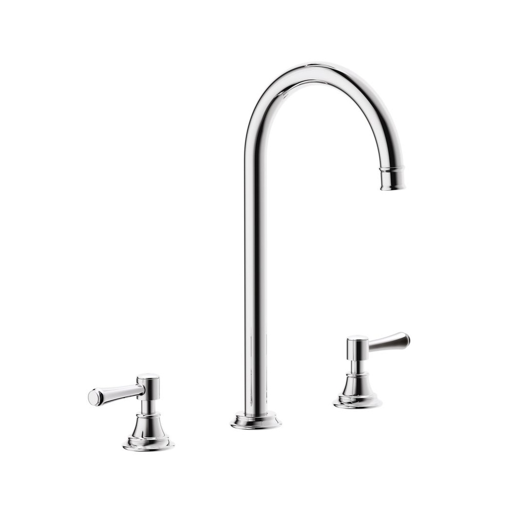 [15894-LF] Kingsley Assembly Bench Mounted Set - Chrome