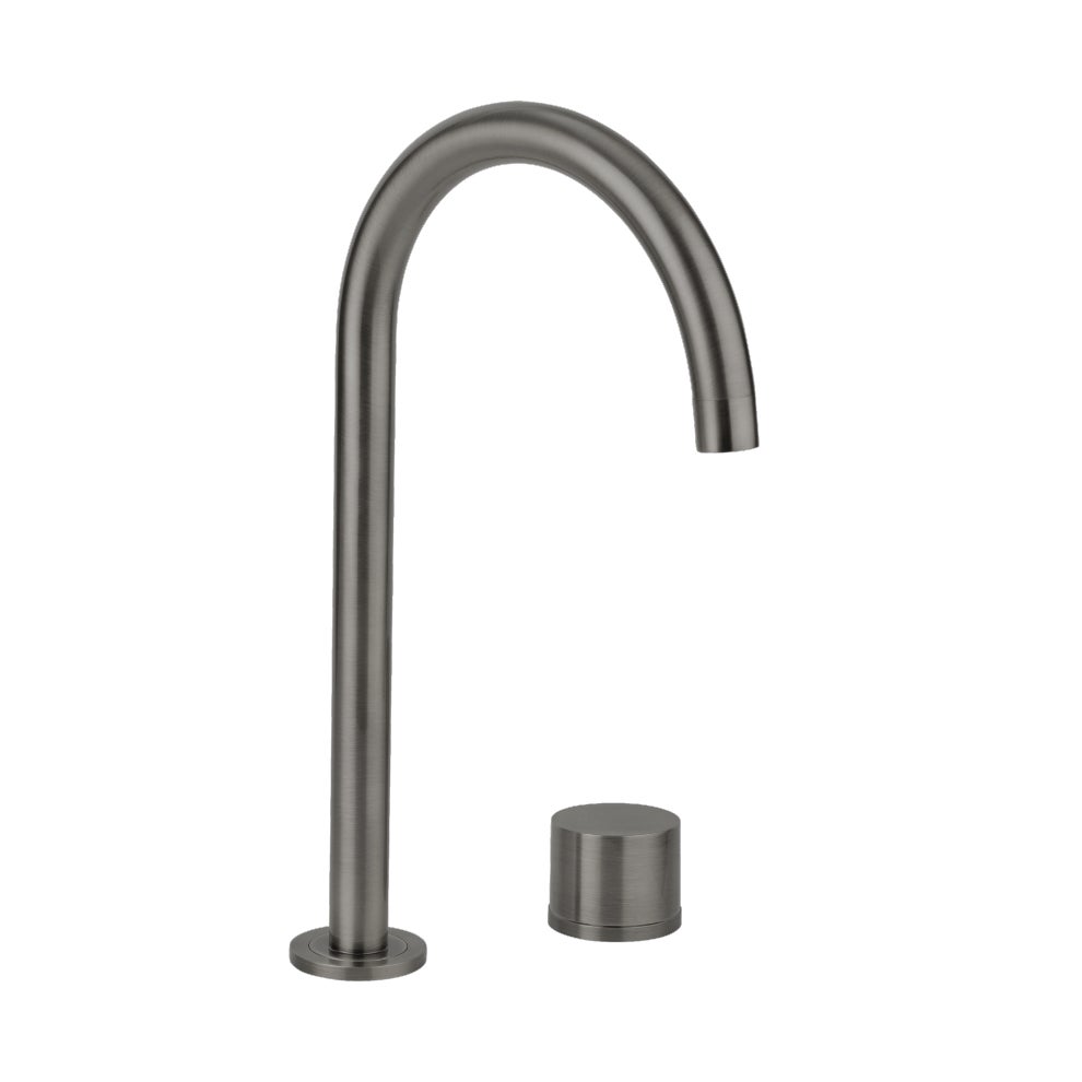 [15898-LF] Milani Swivel Bench Mounted Mixer Set - Brushed Gunmetal