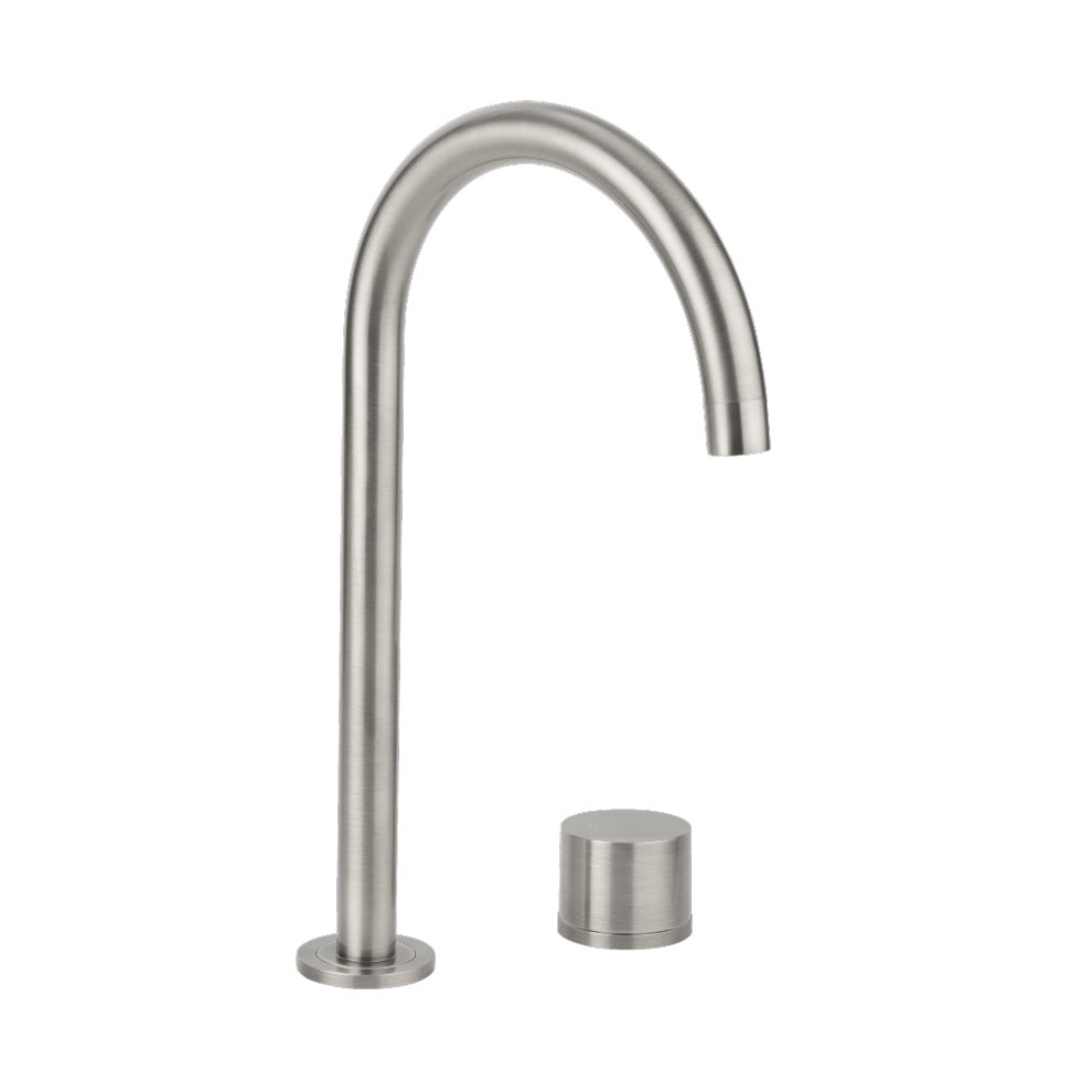 [15899-LF] Milani Swivel Bench Mounted Mixer Set - Brushed Nickel