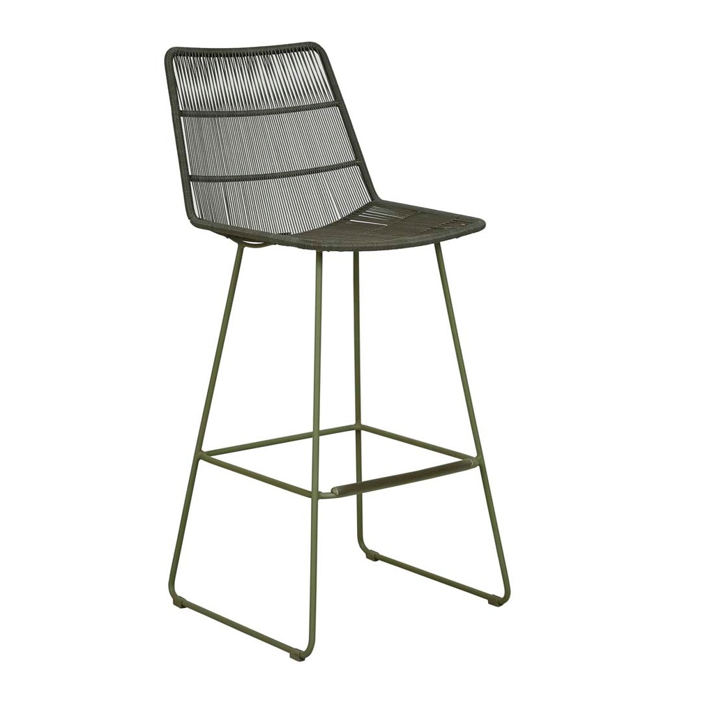 Granada Sleigh Barstool - Moss