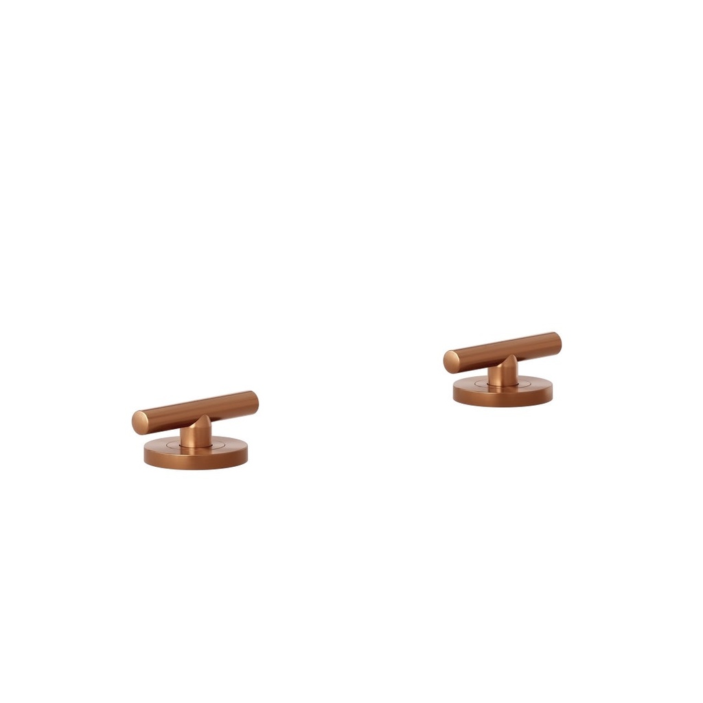 [15987-LF] Barre Assembly Bench Mounted Taps - Brushed Copper