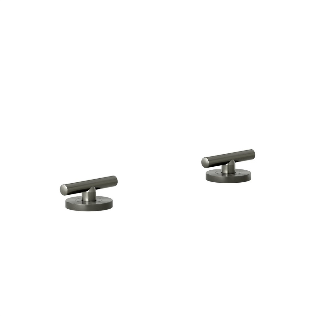 [15988-LF] Barre Assembly Bench Mounted Taps - Brushed Gunmetal