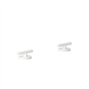 Barre Assembly Bench Mounted Taps - White