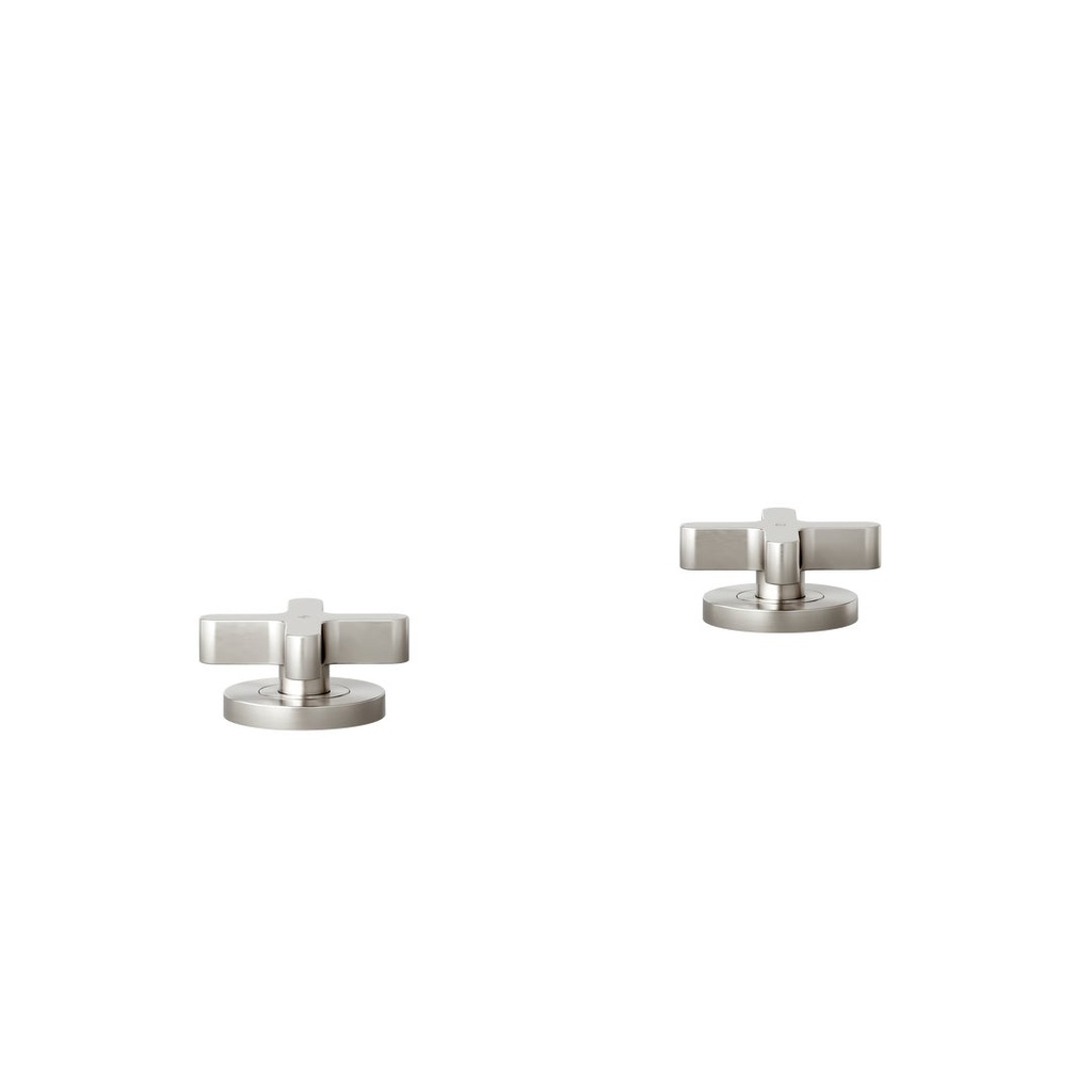 [15996-LF] Cross Assembly Bench Mounted Taps - Brushed Nickel LF