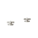 Cross Assembly Bench Mounted Taps - Brushed Nickel LF