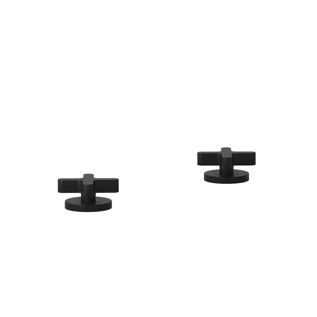 [15997-LF] Cross Assembly Bench Mounted Taps - Matte Black
