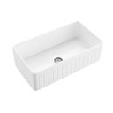 Hartley Single Farmhouse Fireclay Sink - Gloss White
