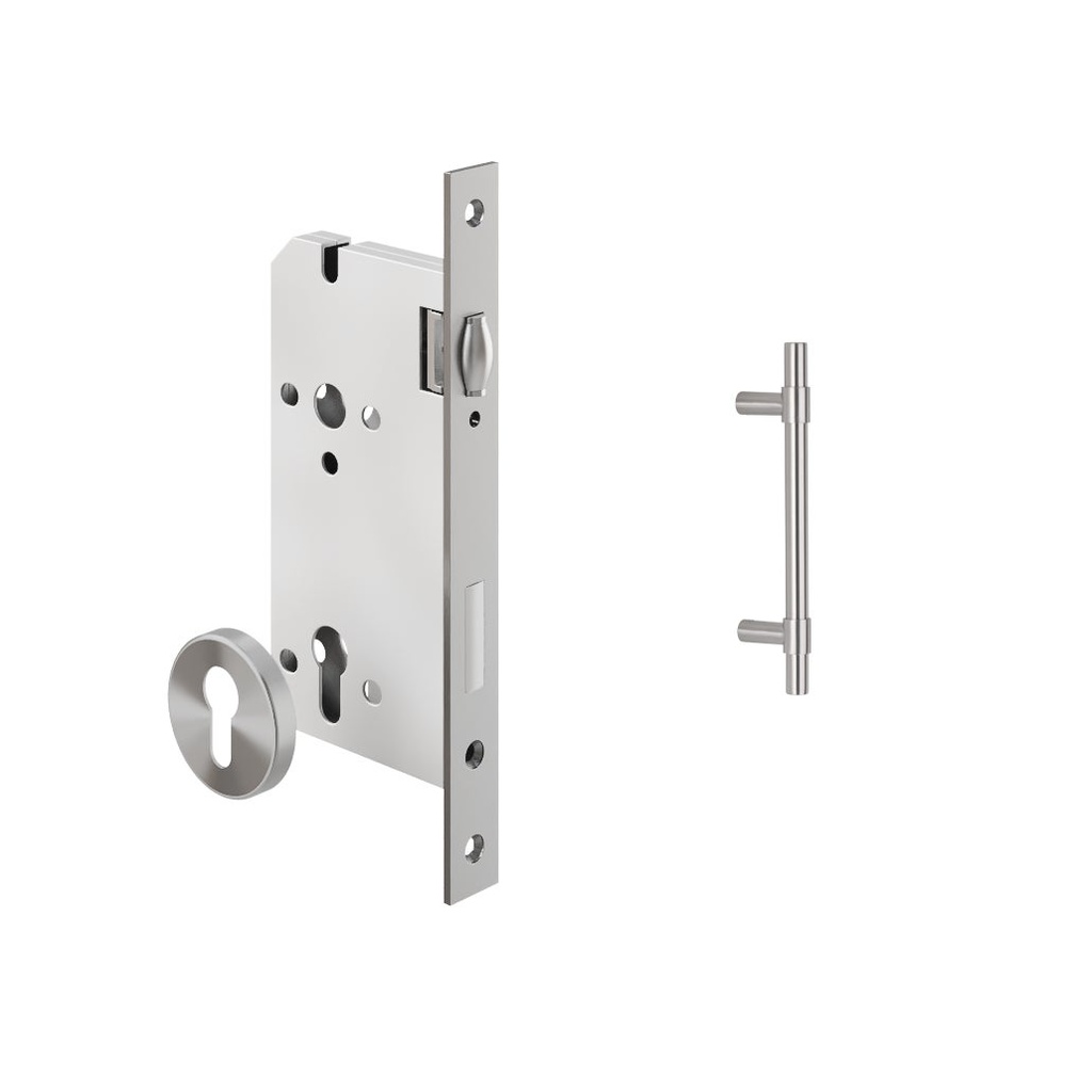 [16260] Modi Adjustable Entry Door Pull &amp;amp; Lock Set 300mm - Stainless Steel