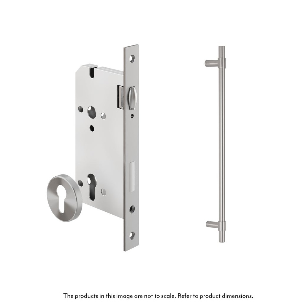 Modi Adjustable Entry Door Pull &amp;amp; Lock Set 600mm - Stainless Steel