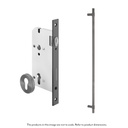 Modi Adjustable Entry Door Pull &amp; Lock Set 900mm - Brushed Gunmetal