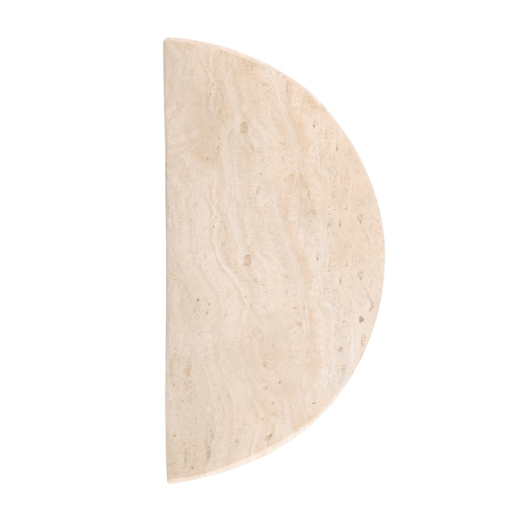 [16277] Travertine Half Moon Entry Door Pull (Single)
